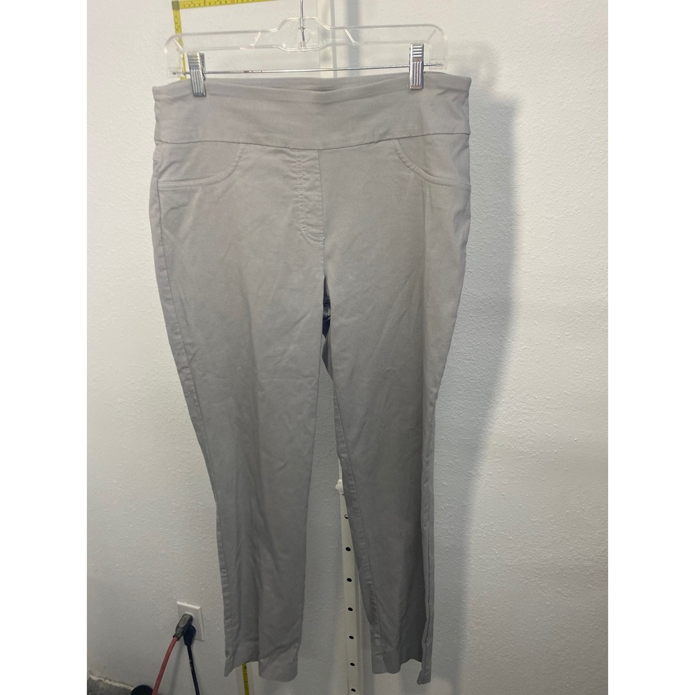 Ruby Rd Womens Grey Pull On Stretch Slim Leg Pants Size 12 Style 14590 XR